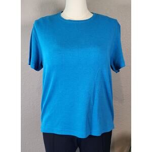 Kim Rogers Blue Crew Neck T-Shirt - Size XL (16/18)